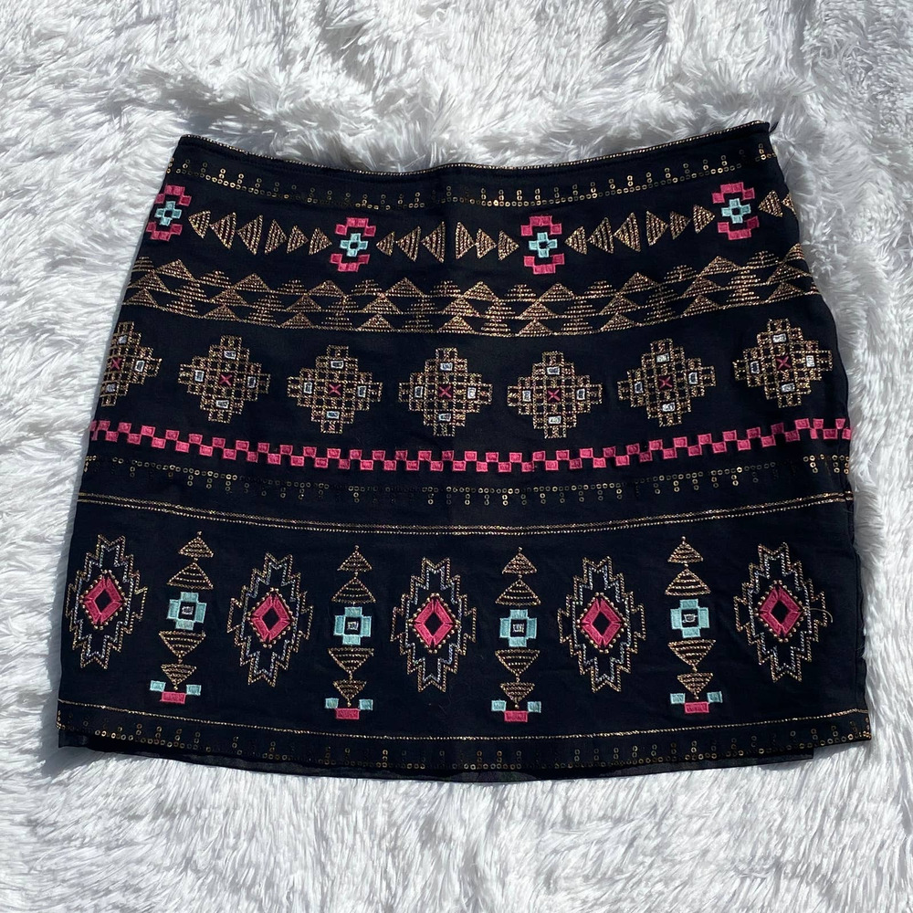 MIAMI Geometric Mini Skirt Size Large